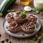 Flourless Cottage Cheese Chocolate Zucchini Muffin Bites