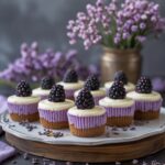 Mini Blackberry Lavender Cheesecakes