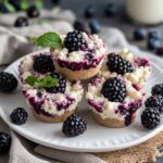 No-Bake Cottage Cheese Blackberry Protein Cups