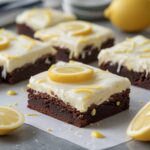 Lemon Brownies with Lemon Glaze