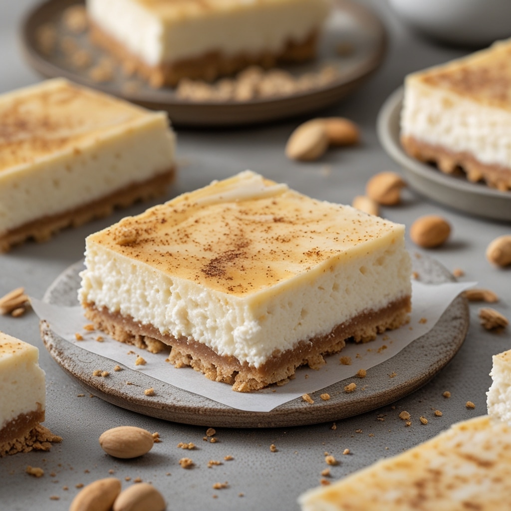 High-Protein Vanilla Cottage Cheese Cheesecake Bars