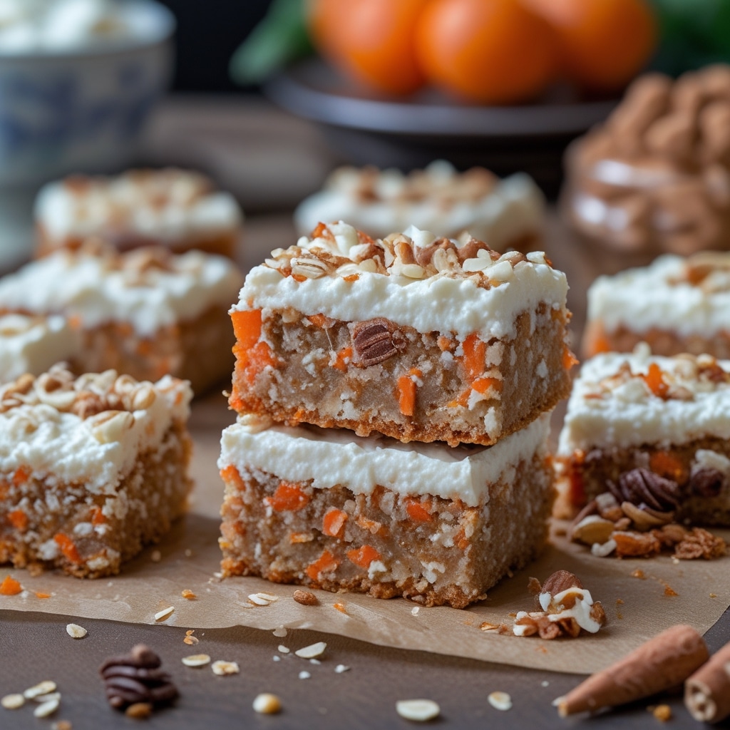 High-Protein Cottage Cheese Carrot Cake Bars