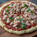 Cauliflower Pizza Crust with Turkey Toppings