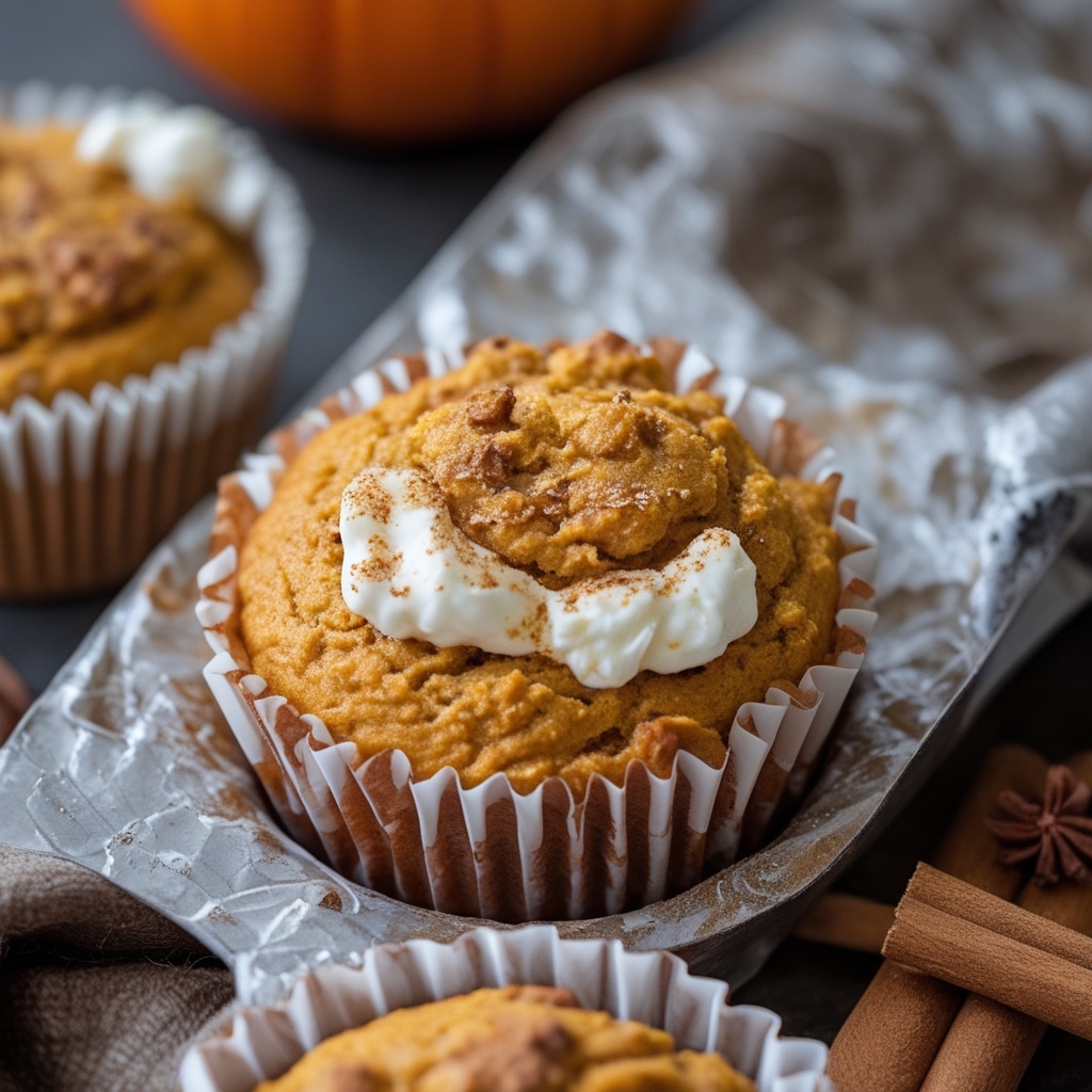 Pumpkin Spice Cottage Cheese Muffins