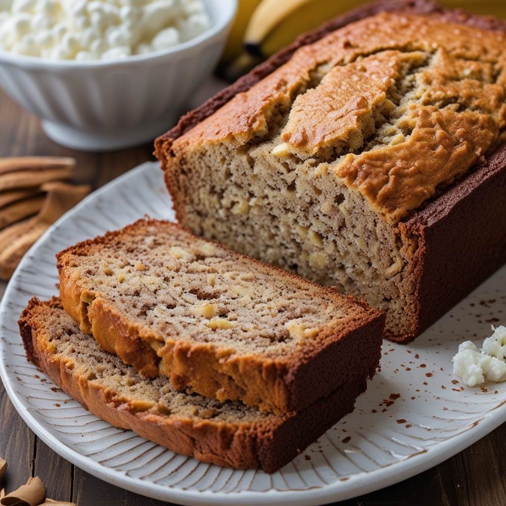 High-Protein Banana Bread with Cottage Cheese