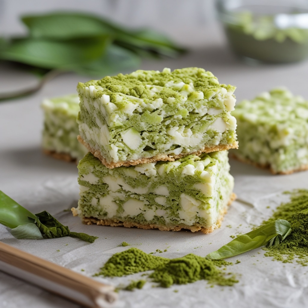 Cottage Cheese Matcha Green Tea Breakfast Bars