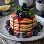 Easy Cottage Cheese Blackberry Protein Pancakes