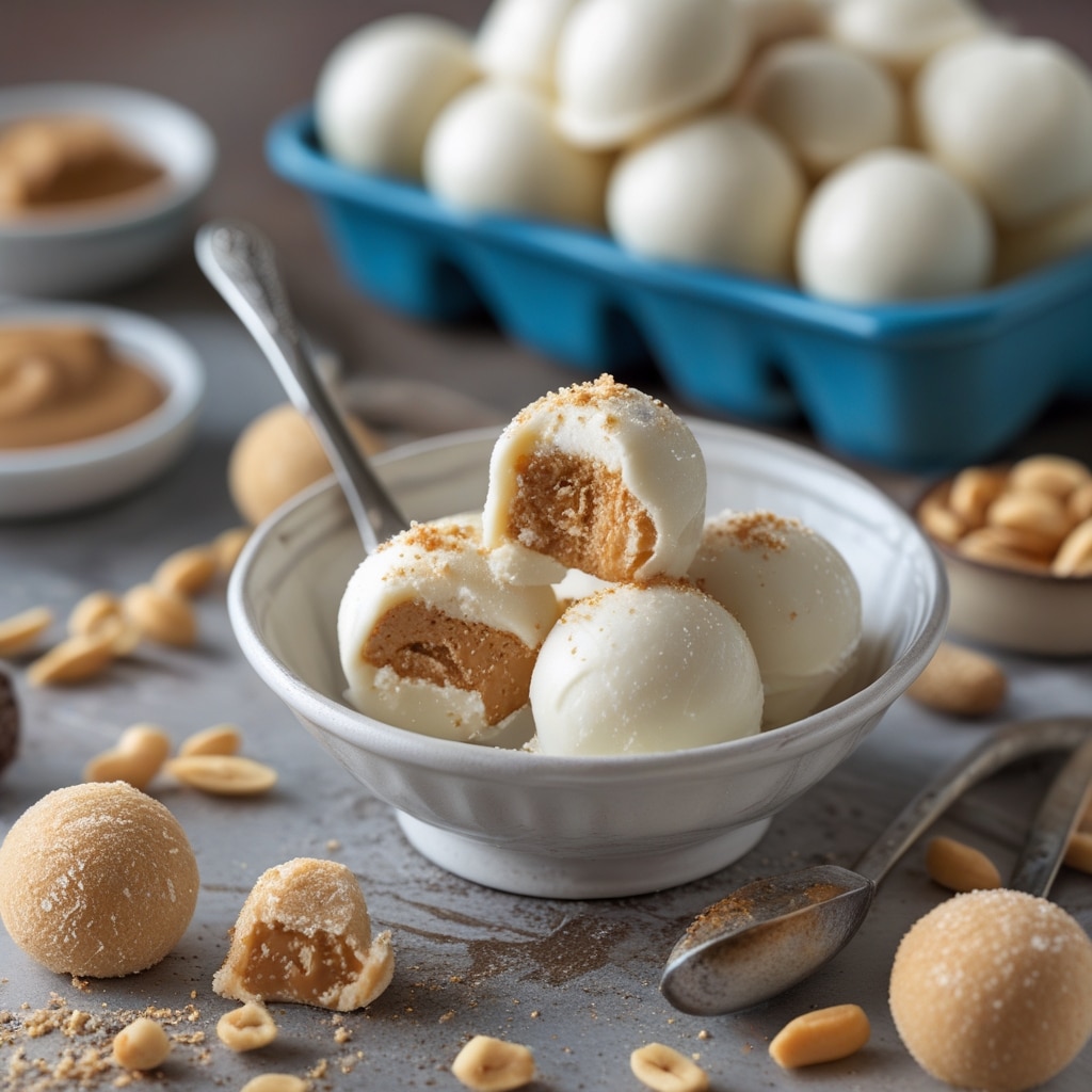 Snack Time Bliss: Frozen Greek Yogurt Peanut Butter Bites