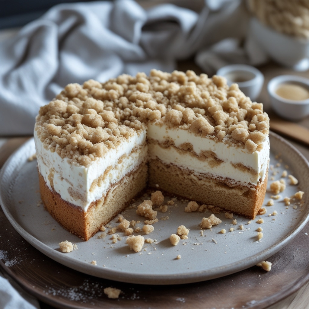 Cottage Cheese Vanilla Crumb Cake (Flourless)