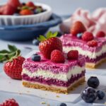 Cottage Cheese Berry Blast Cheesecake Bars