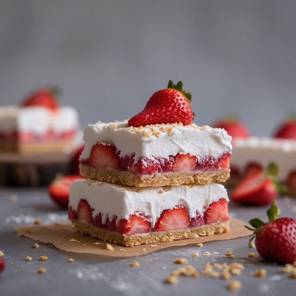 High-Protein Strawberry Shortcake Bars
