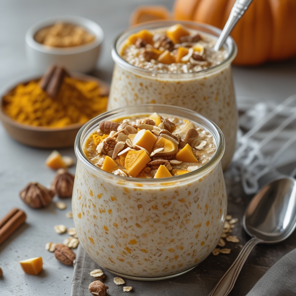 Creamy Pumpkin Protein Overnight Oats