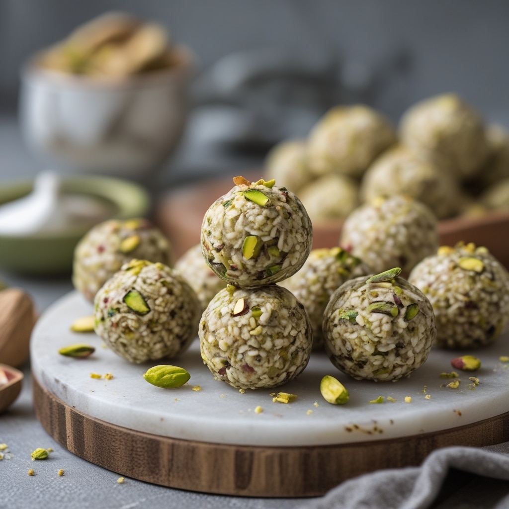 No-Bake Pistachio Cottage Cheese Energy Bites