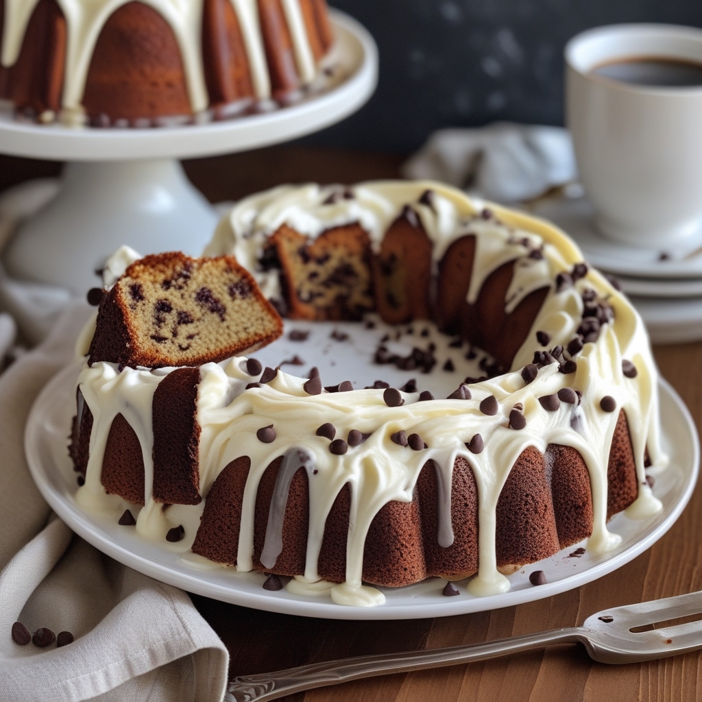 Decadent Ricotta Chocolate Chip Bundt Cake