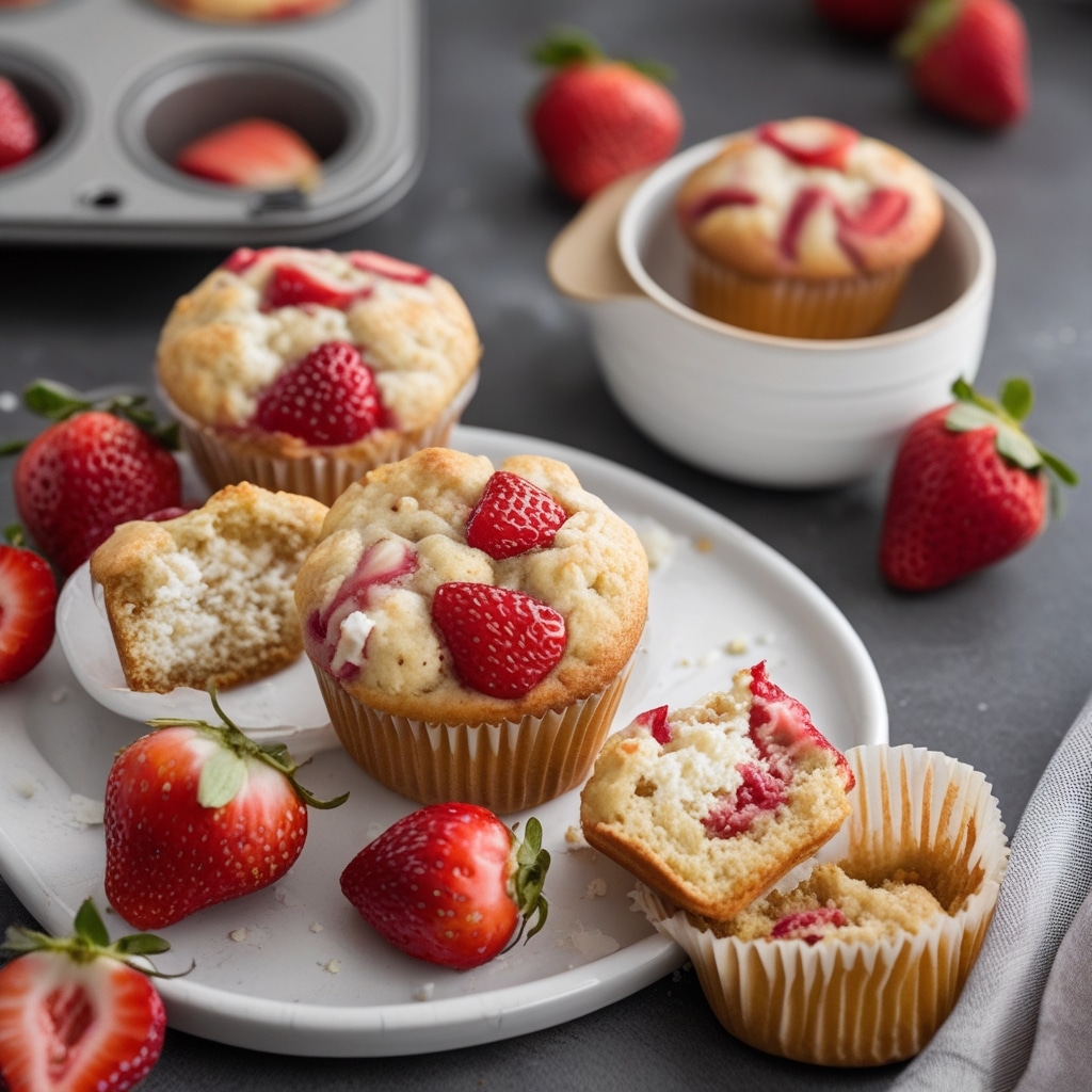 Strawberry Cottage Cheese Muffins