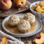 High-Protein Cottage Cheese Peach Cobbler Bites