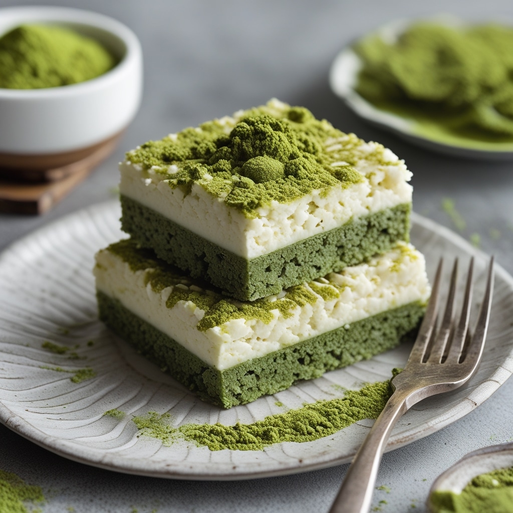 Cottage Cheese Matcha Green Tea Breakfast Bars
