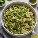 Zucchini Noodle Pesto Chicken Salad