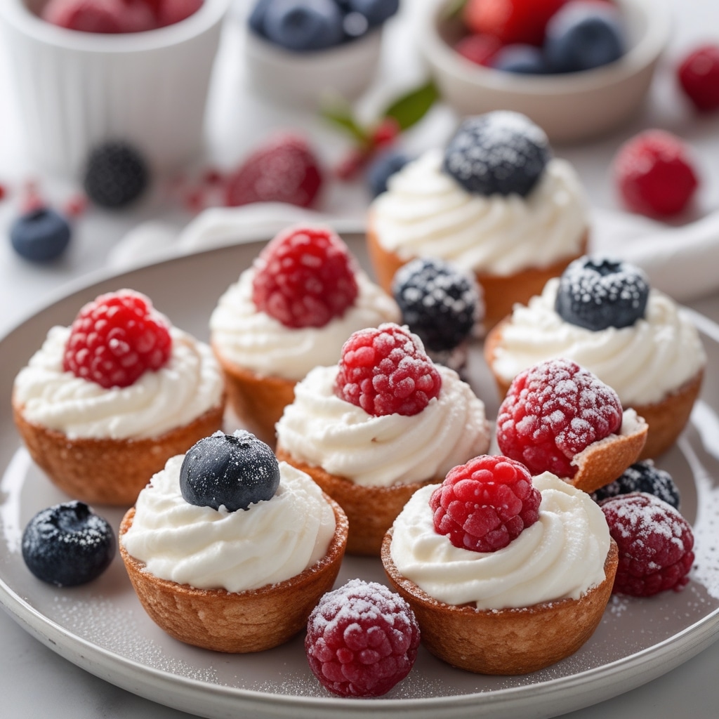 No-Bake Cottage Cheese Berries & Cream Bites