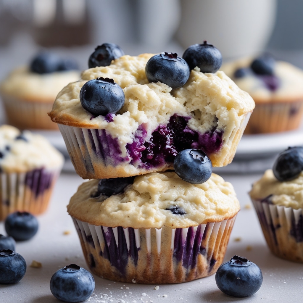 High-Protein Cottage Cheese Blueberry Muffin Tops