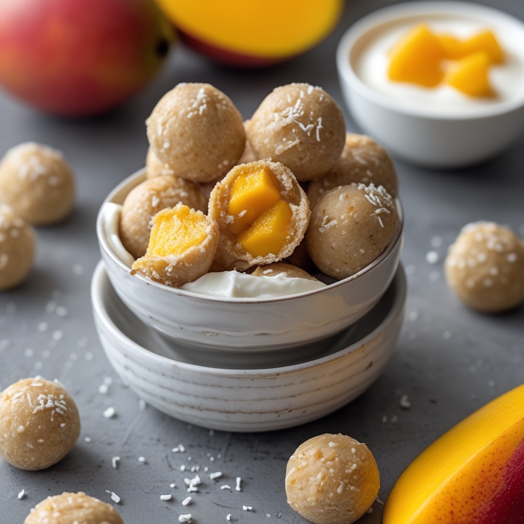 No-Bake Mango Greek Yogurt Protein Bites