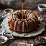 Dreamiest Ricotta Chocolate Chip Bundt Cake with Ooey-Gooey Espresso Drizzle