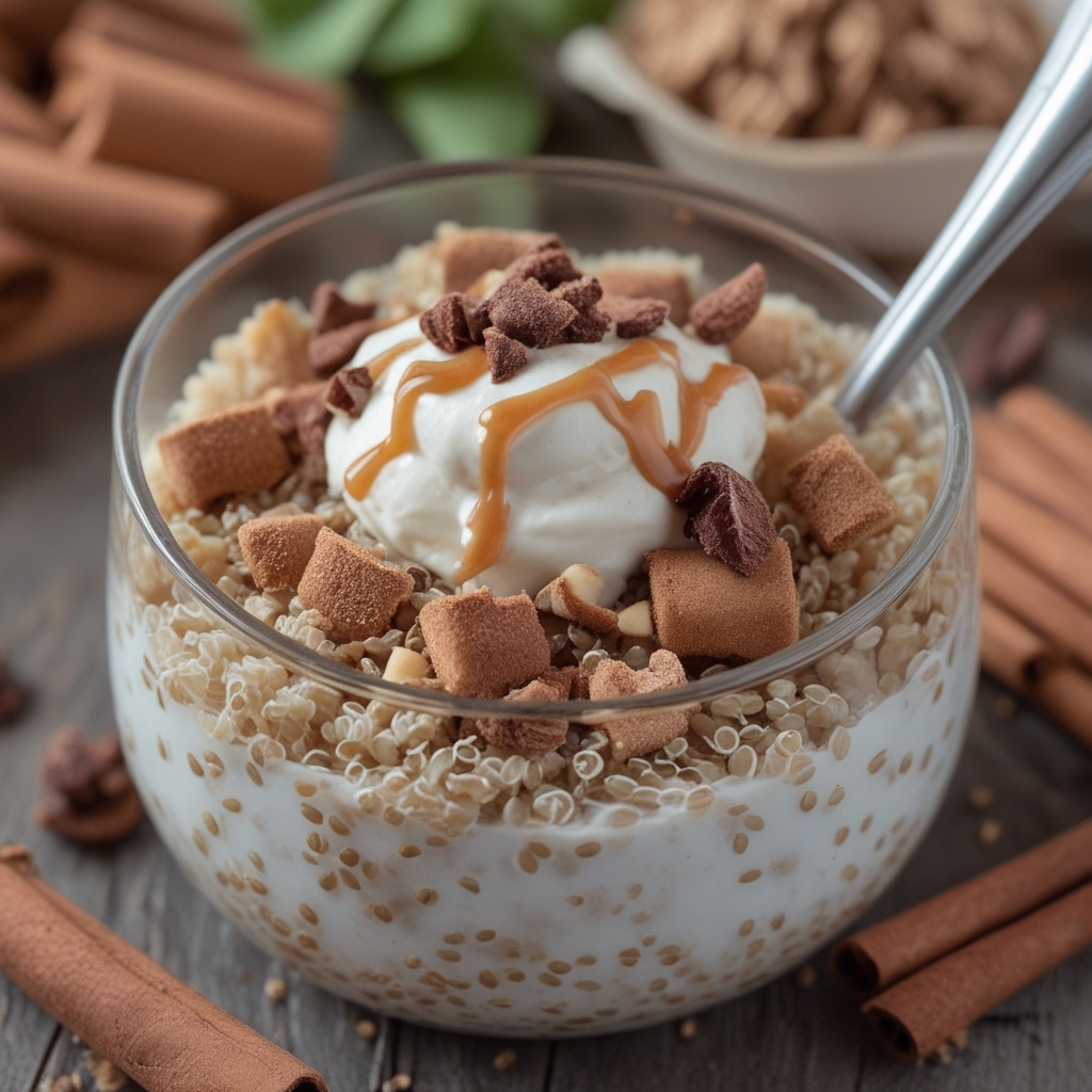 Cinnamon Roll Protein Overnight Quinoa