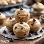 Frozen Greek Yogurt Peanut Butter Bites with Chocolate Chips