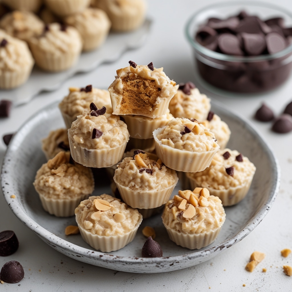 Frozen Cottage Cheese Chocolate Peanut Butter Bites