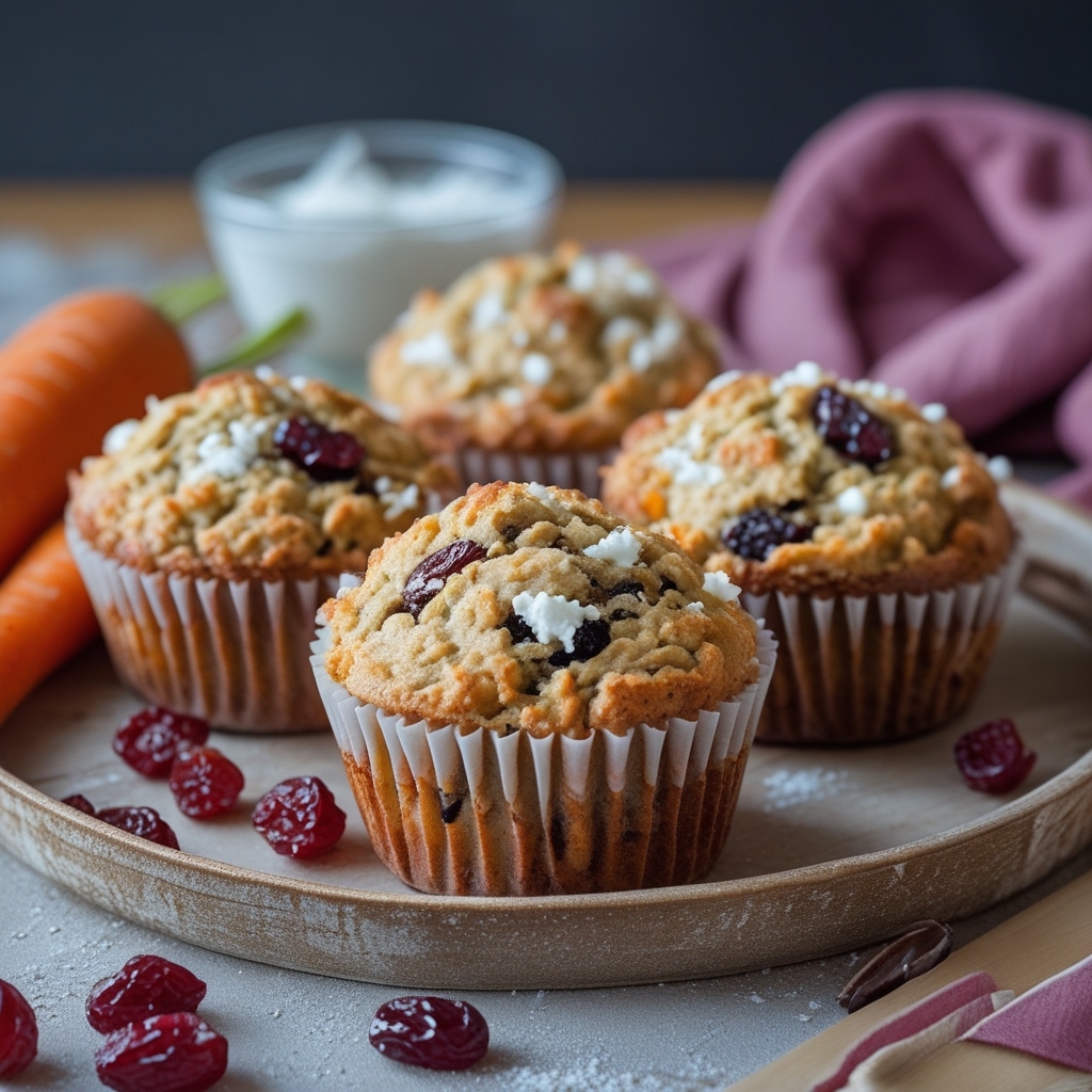 Carrot and Raisin Cottage Cheese Muffins
