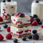 Easy Cottage Cheese Berry Protein Parfait Bars