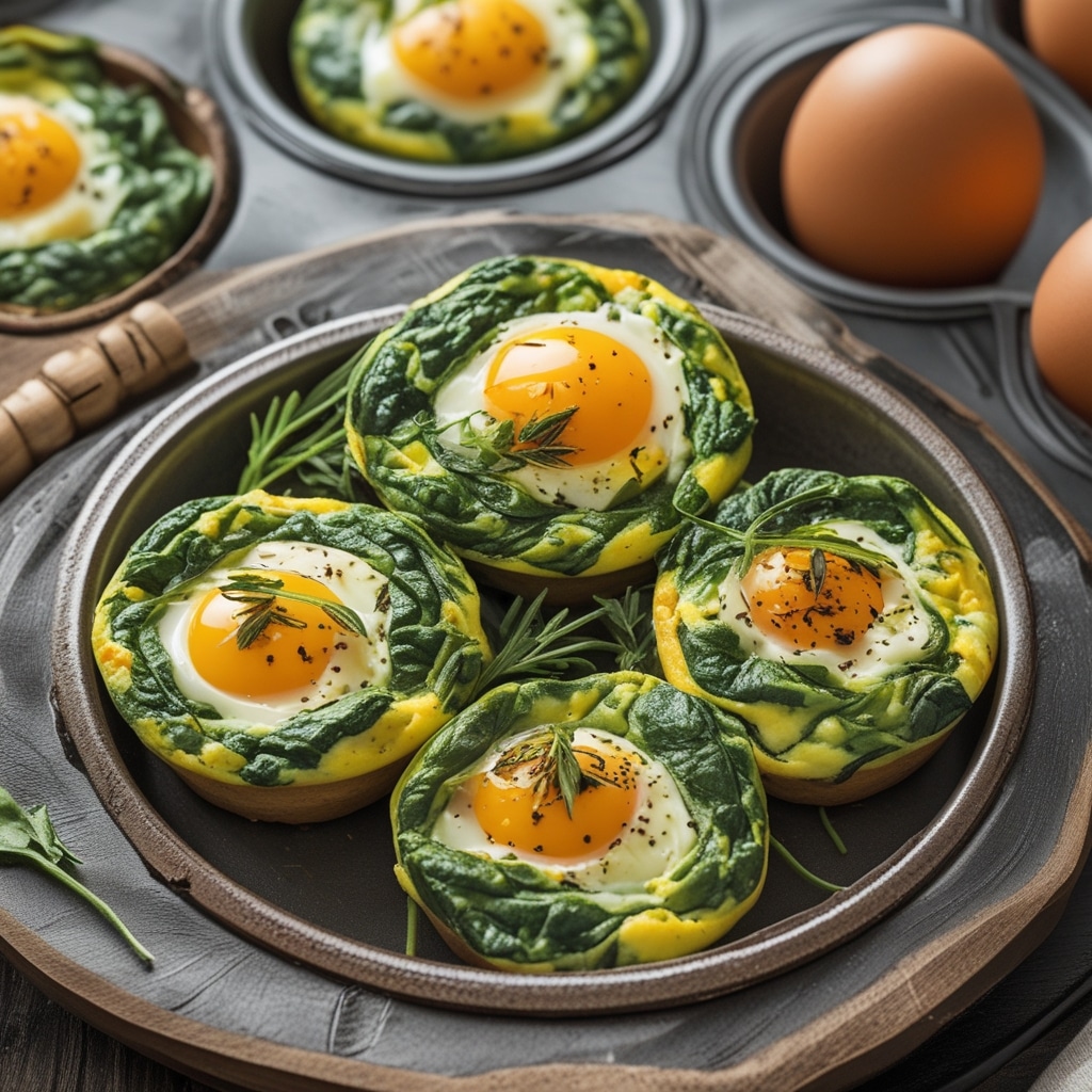 Savory Spinach Feta Egg Muffins