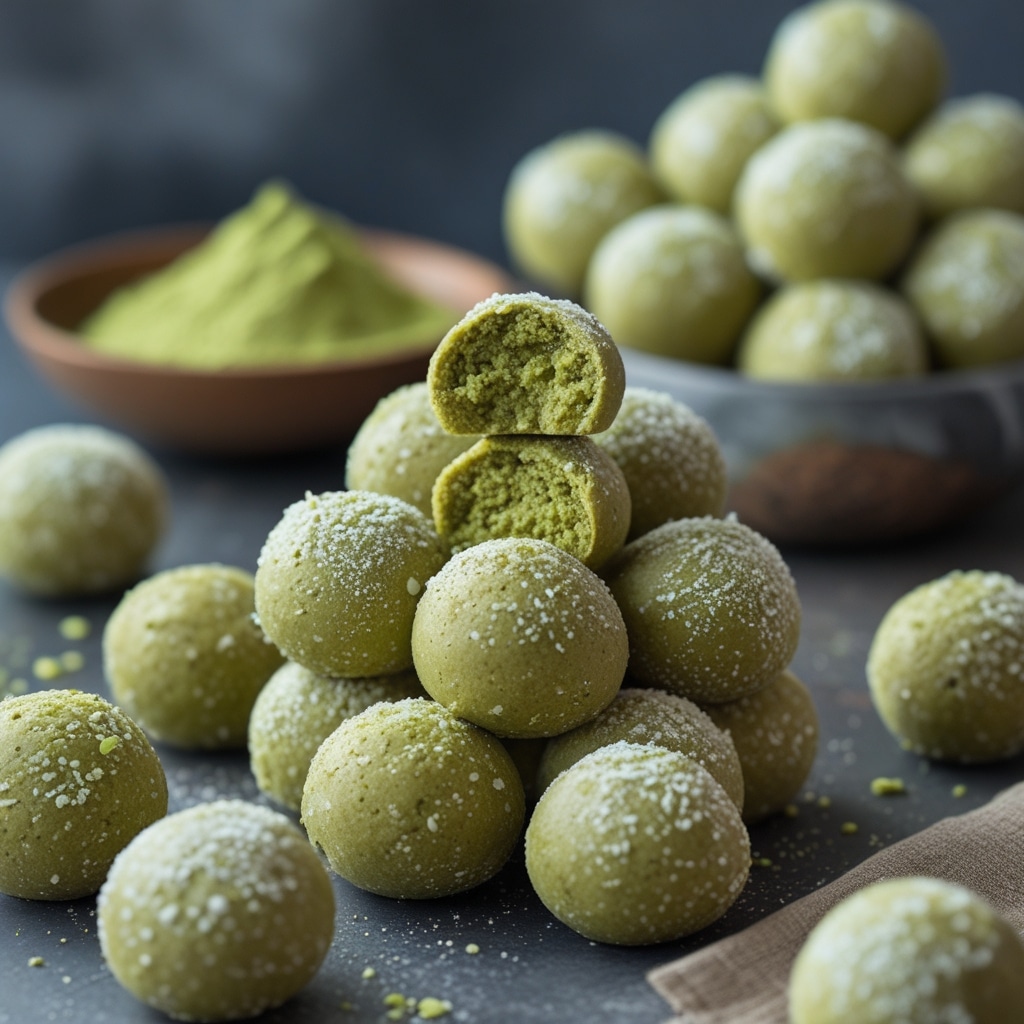 No-Bake Matcha Greek Yogurt Protein Bites