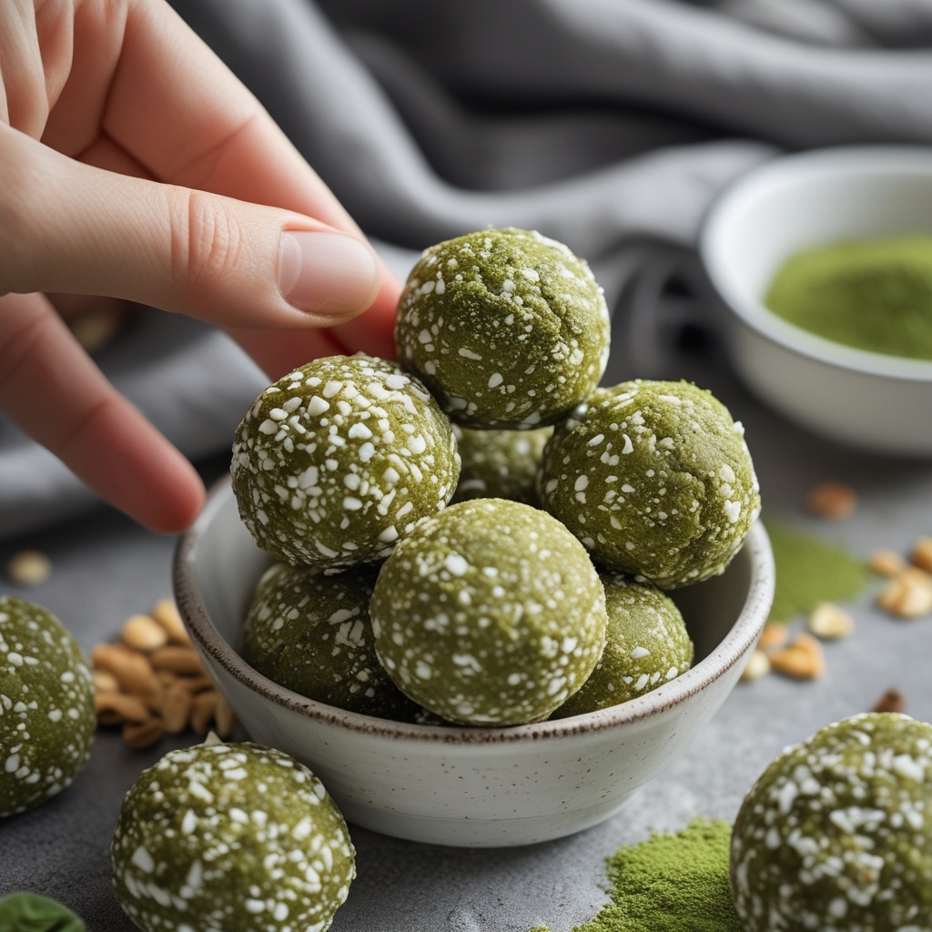 Easy Cottage Cheese Matcha Energy Balls