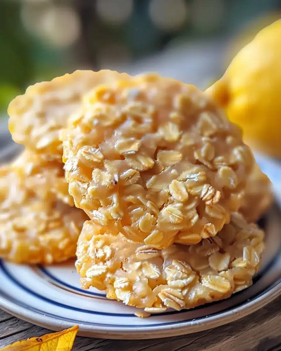 Lemon Oatmeal No-Bake Cookies