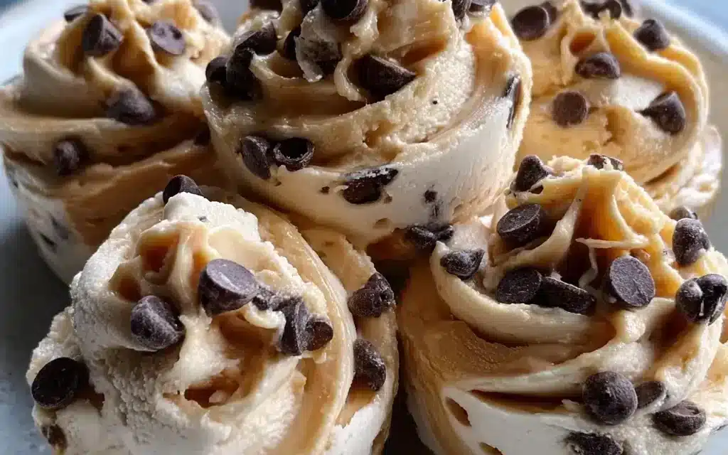 Frozen Greek Yogurt Peanut Butter Bites with Chocolate Chips