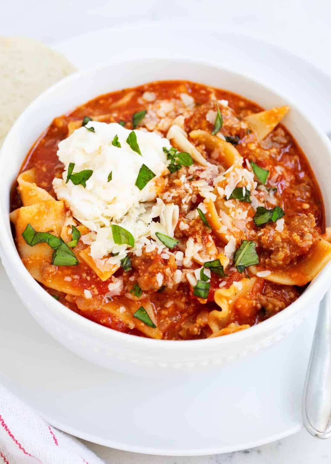 Easy Lasagna Soup Recipe