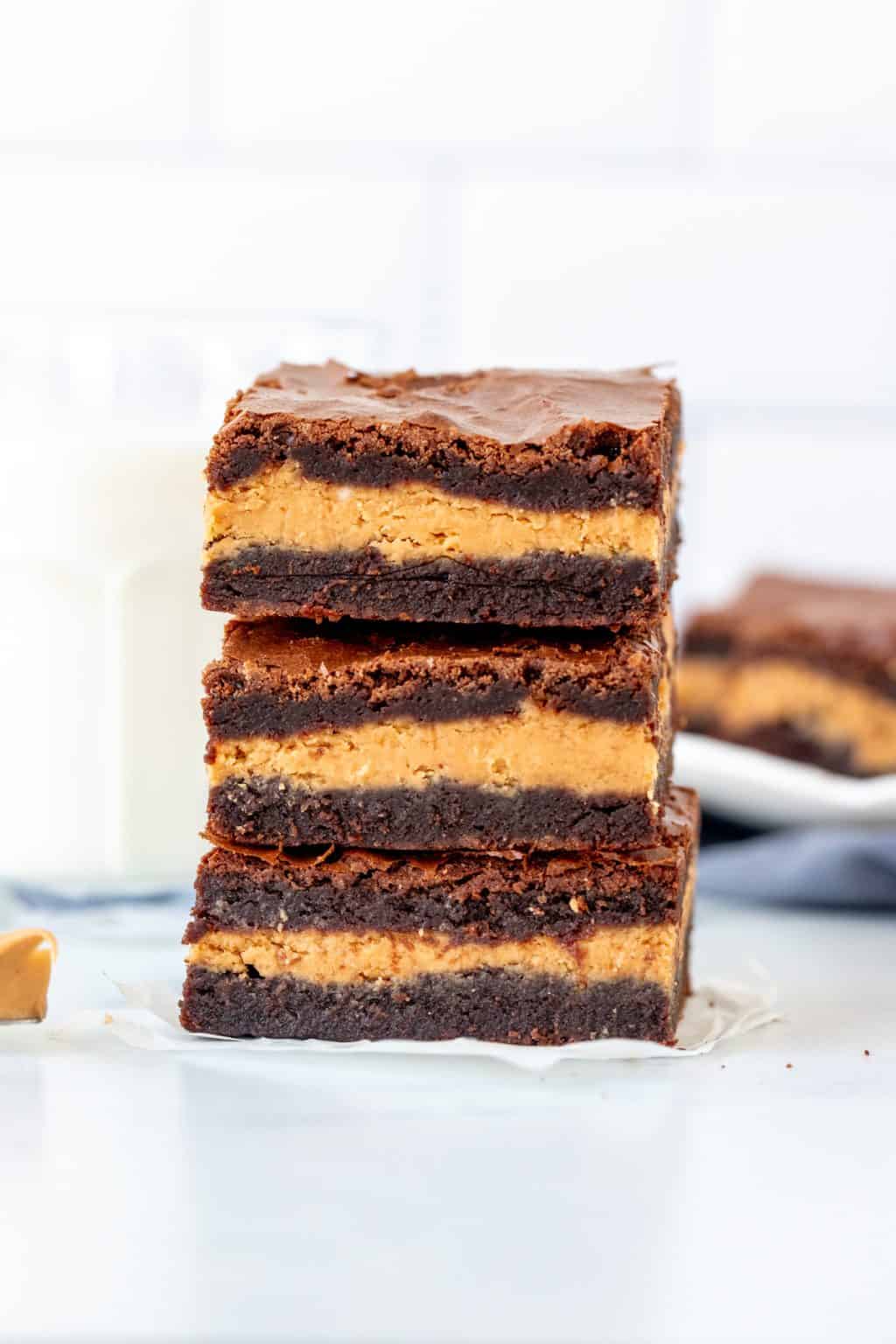 Peanut Butter Stuffed Brownies