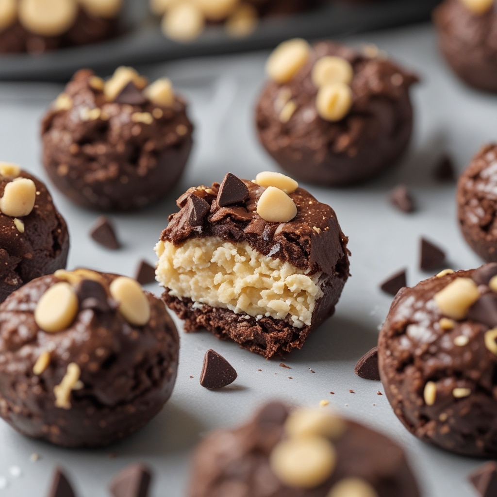 No-Bake Cottage Cheese Brownie Batter Protein Bites