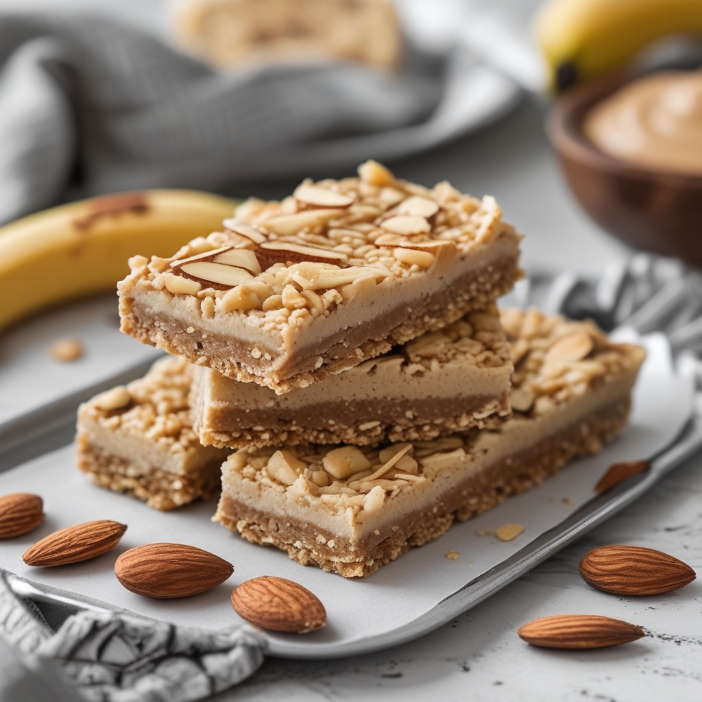 Banana Almond Butter Protein Energy Bars