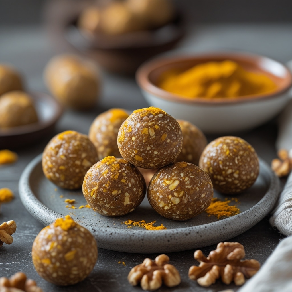 Turmeric Walnut Protein Energy Balls