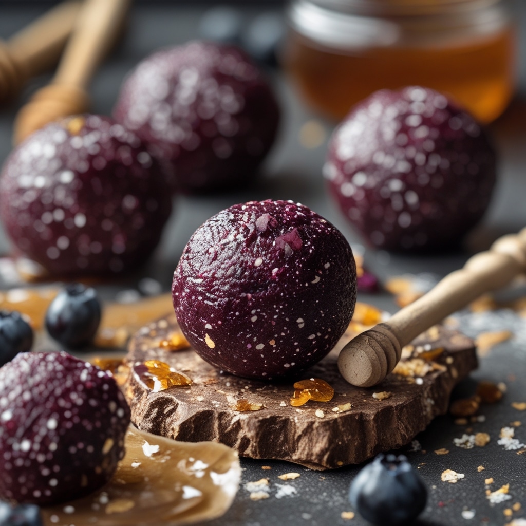 Blackberry Honey Protein Energy Balls