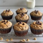 High Protein Greek Yogurt Peanut Butter Banana Oat Muffins with Chocolate Chip Centers