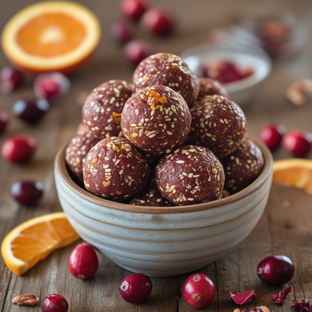 Cranberry Orange Protein Energy Balls