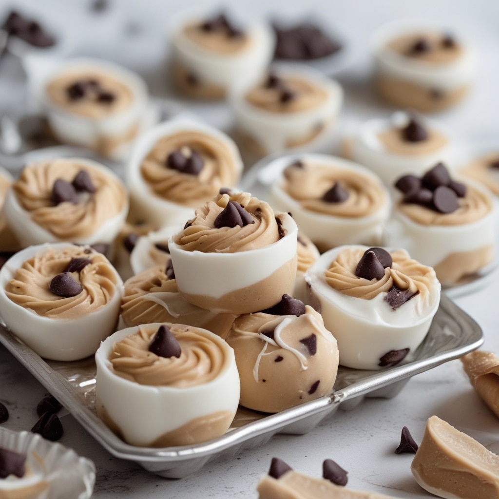 Frozen Greek Yogurt Peanut Butter Bites with Chocolate Chips