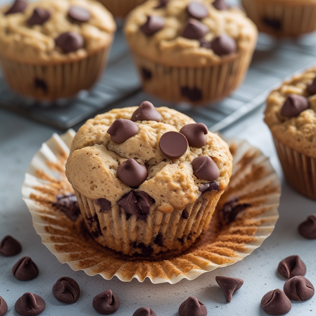 Cottage Cheese Chocolate Chip Protein Muffins [3 Ingredients]
