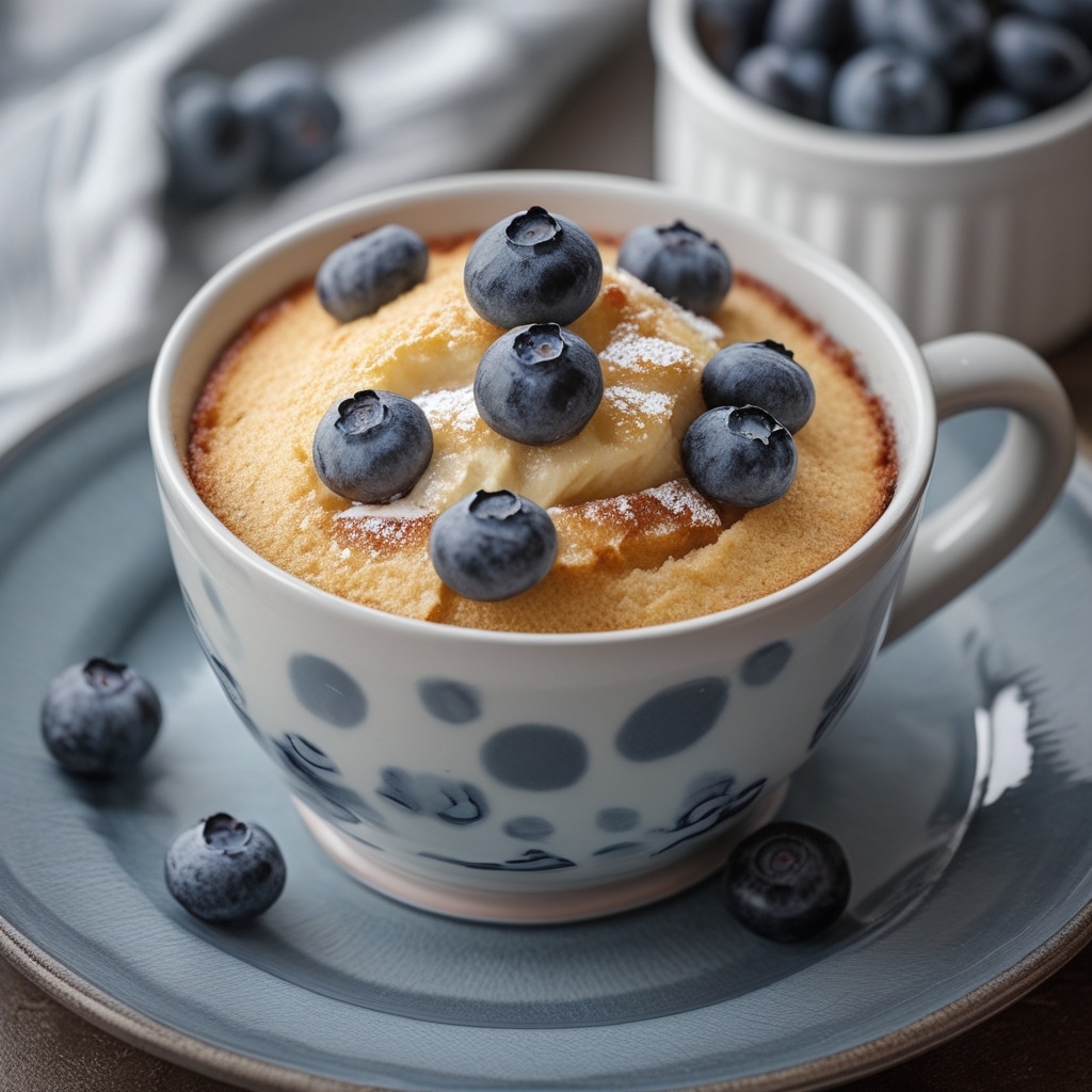 Blueberry Yogurt Mug Cake