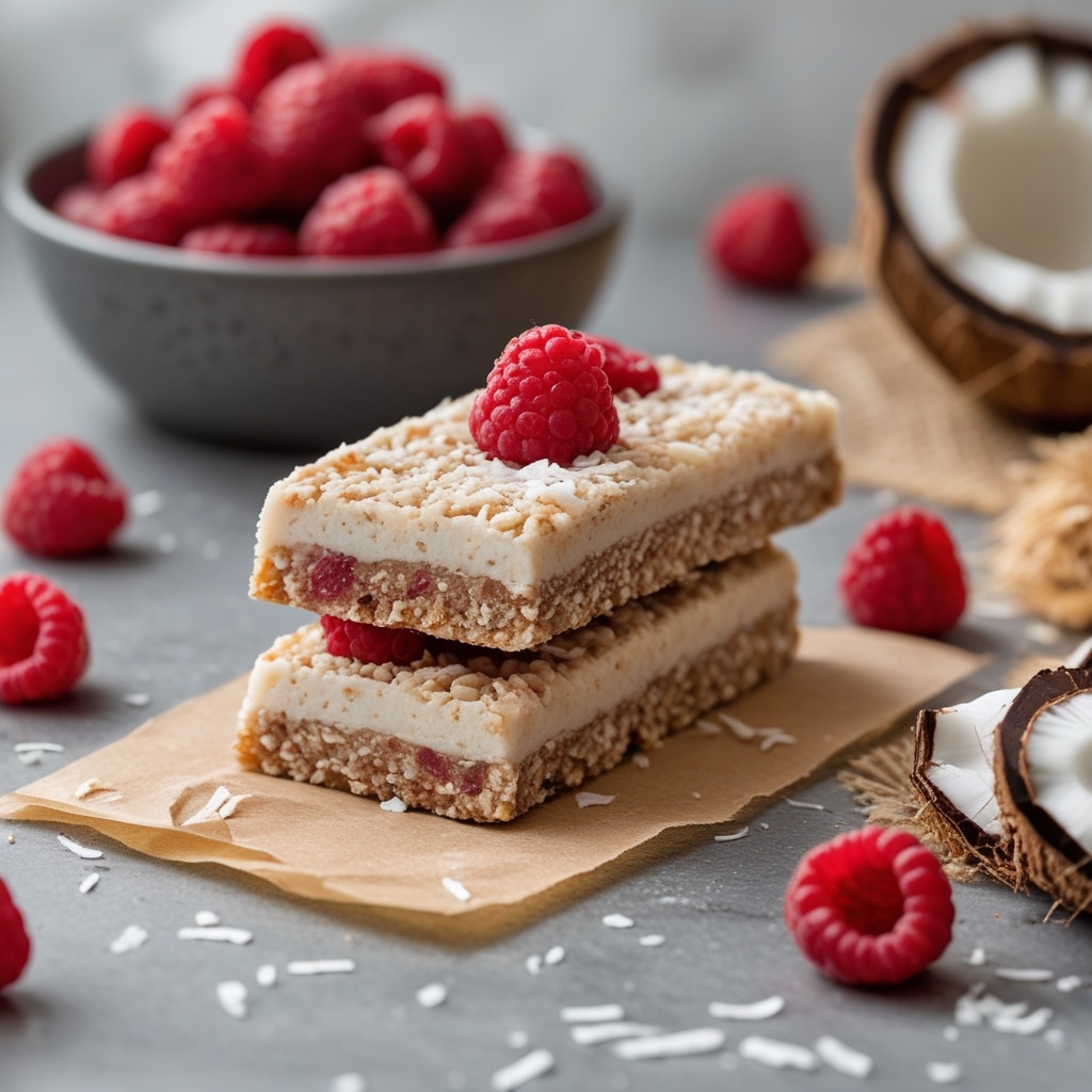 Raspberry Coconut Protein Energy Bars