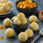 Mango Turmeric Protein Frozen Yogurt Bites