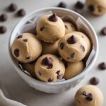 Frozen Greek Yogurt Peanut Butter Bites with Chocolate Chips
